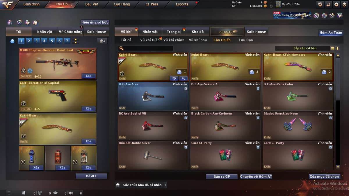shop acc cf uy tin gia re